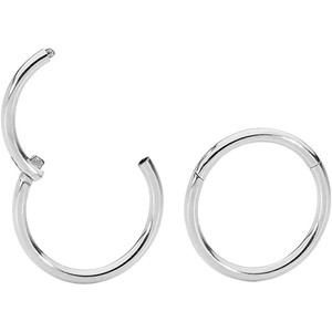 Anillo para la nariz de acero inoxidable, círculo azul, joyería geométrica para perforaciones en la nariz, labio o septum. - Product Image 5