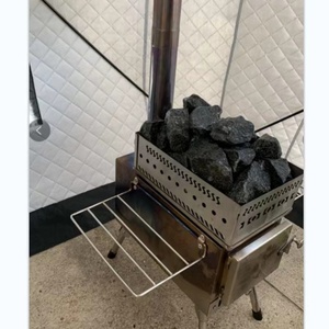 Presa di fabbrica all'ingrosso campeggio all'aperto stufa a legna calda se stessi stufe calde della tenda della Sauna - Product Image 3