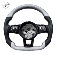 Volante Deportivo de Fibra de Carbono con 3 Palancas Multifunción para Volkswagen Glotion Golf Mk 7 7.5 6 GTI/GTD/GTE/CC Passat