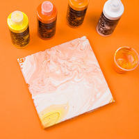 Peinture acrylique coulante à haut débit de 248ml pour artistes mélangés et prêts à l'emploi sur papier toile de verre