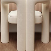 Tabouret de maquillage pour chambre de fille, chaise de coiffeuse en PU de luxe léger avec dossier, chaise de manucure tendance