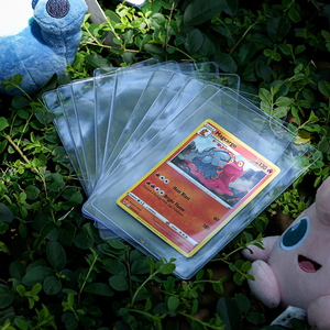 No Closure Premium Clear Plastic <b>Card</b> <b>Holders</b> for <b>Pokemoned</b> <b>Cards</b> 7 Inch Semi-Rigid Protection - Product Image 4