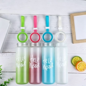 Nueva Botella de Agua Deportiva Colorida de 400 ml, Vasos Esmerilados, Taza de Viaje, Botella de Agua Deportiva de Vidrio para Niños y Adultos, Regalo - Product Image 1