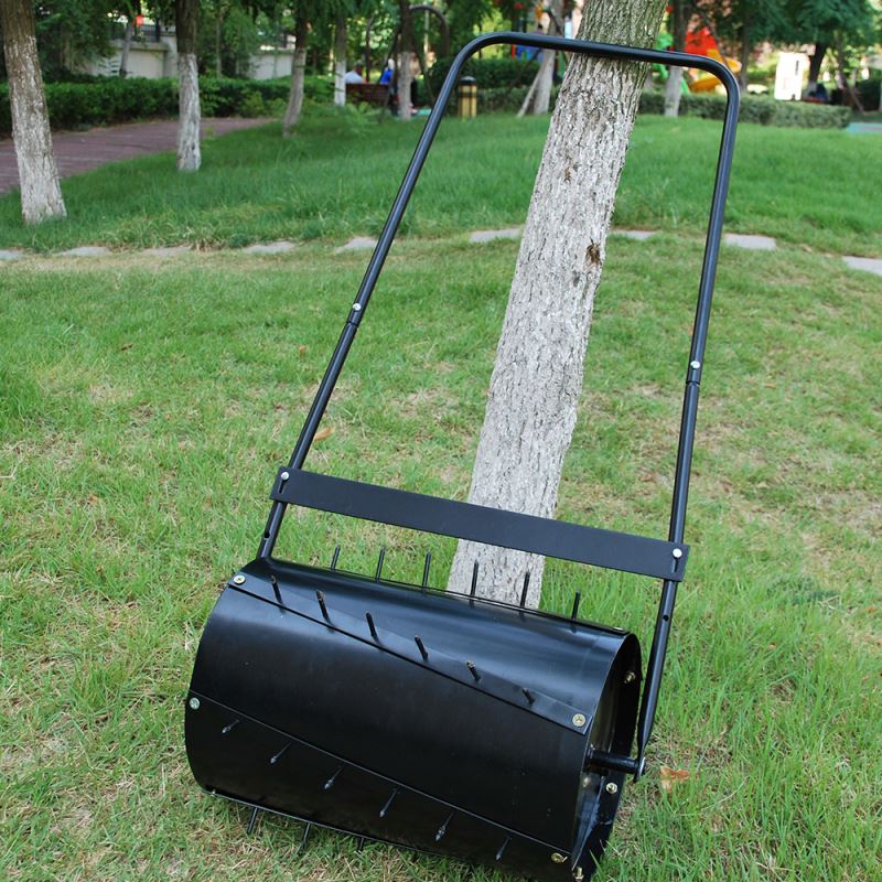 Ручная Уборка двора, наполненный водой ролик для газона, уличный садовый ролик для газона, аэратор с шипами