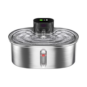 Fontaine à eau pour chat en acier inoxydable, distributeur d'eau automatique rechargeable à circulation continue pour chats et chiens - Product Image 5