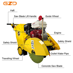 GZD Gasolina Cortador de hormigón 350mm 400mm 500mm Sierra <span class=keywords><strong>Asfalto</strong></span> Máquina de corte de hormigón - Product Image 4