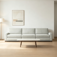 Canapé modulaire 3 pièces, moderne, confortable, rembourré en tissu, base en bois, ensemble de canapés 3 places, appartement, hôpital, salon