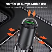 Chargeur de voiture mini invisible 100W 5A, 2 ports, charge rapide PD20W/QC3.0, chargeur allume-cigare pour téléphones
