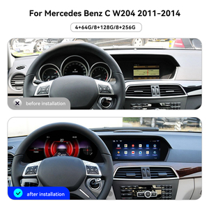 Doppio Schermo Foforfor 12.3"+8.8" per <span class=keywords><strong>Mercedes</strong></span>-Benz W204 Classe <span class=keywords><strong>C</strong></span> 2011-2014, Autoradio Android 15 di Nuovo Design con Carplay e GPS - Product Image 5