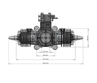 DLE60 Modèle Essence 60CC Moteur Double Cylindre pour Avion RC à voilure Fixe