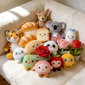 Peluche Tigre Koala de Haute Qualité, Jouet en Peluche Mignon, Vente Directe Usine, Vente en Gros, Idéal Anniversaire, avec Rembourrage en Coton PP - Product Image 1