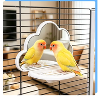 Vente directe usine : Jouet 3-en-1 pour perroquet - Miroir d'entraînement et de mordage, perchoir et bâton de stationnement pour cage à oiseaux