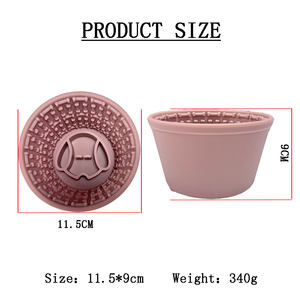 Zmaker 2024 Nieuwe Hoge Kwaliteit Ronde Lekkage Proof Slow Voeding Kom Langzaam 2 In 1 Water <span class=keywords><strong>Feeder</strong></span> Hondenkom Met Zuignap - Product Image 2