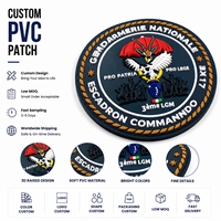 Patch personnalisé pour chapeau en PVC, logo 2D 3D sur mesure, badges en PVC souple, patchs thermocollants à scratch, patchs en PVC silicone caoutchouté