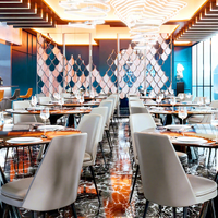 Conception de projet de restaurant tout-en-un personnalisée, banquette de café moderne, canapé, tables et chaises en marbre pour café, ensembles de meubles