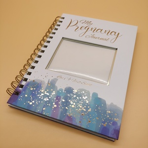 Cubierta de papel de <span class=keywords><strong>libro</strong></span> de memoria de embarazo con espiral A5 para madres primerizas y experimentadas con foto de sonograma - Product Image 4