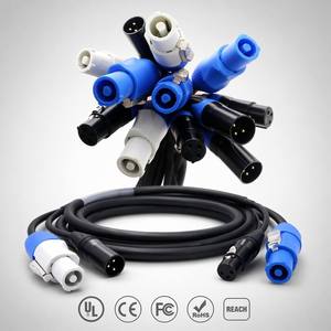 <span class=keywords><strong>Cable</strong></span> híbrido PowerCON a XLR <span class=keywords><strong>de</strong></span> 3 pines personalizado para estación <span class=keywords><strong>de</strong></span> alimentación <span class=keywords><strong>de</strong></span> bajo voltaje <span class=keywords><strong>de</strong></span> cabezales móviles, 1M-10M, cobre puro, cubierta <span class=keywords><strong>de</strong></span> PVC, <span class=keywords><strong>de</strong></span> fábrica OEM - Product Image 1
