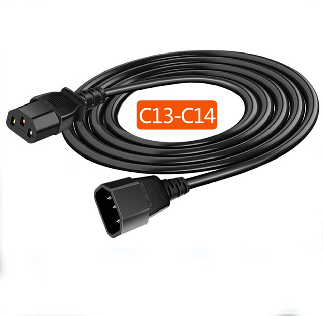 High CCC CE Computer IEC C13 to IEC C14 Extend Power Cable Cord Male C14 to Female C13 Power Extension Cable C13 C14 Power Cord