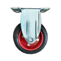 Roues pivotantes industrielles en caoutchouc à haute capacité de charge, roulettes fixes pour équipements médicaux et chariots