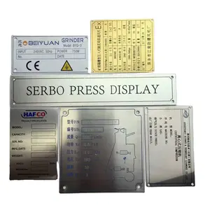 Placas de identificación de latón de acero inoxidable de aluminio Impreso Grabado con láser Nombres personales-Placa de identificación disponible