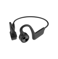 Écouteurs à conduction osseuse JL Chip Bluetooth 5.3 à crochet d'oreille, étanches IPX8, autonomie 4-8h, commande vocale, stéréo, noirs