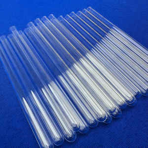 GLS tabung Quartz transparan panjang kustom mulus pemoles penggulung presisi kapiler Quartz kualitas optik bening - Product Image 2