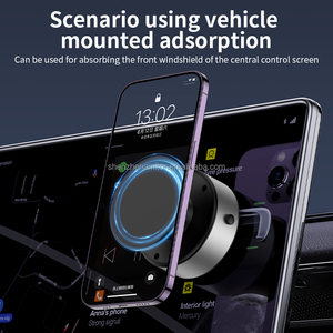 X11 soporte de teléfono de coche inteligente magnético de doble cara giratorio de 360 grados para un uso fácil soporte de teléfono de succión de vacío fuerte - Product Image 4
