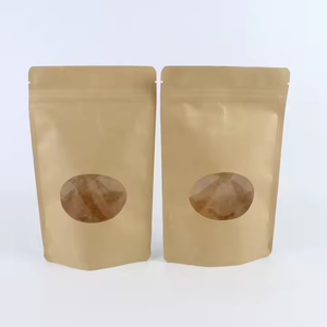 Ecológico, ideal para productos minoristas, bolsa de materiales de papel Kraft blanco, bolsa de granos de café con cremallera de pie - Product Image 2
