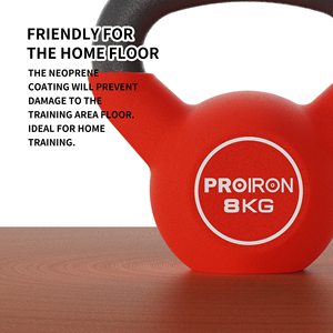 Kettlebell de neopreno para gimnasio en casa, logo personalizado negro duradero, 16kg, levantamiento de potencia usado - Product Image 6