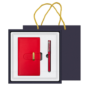 Nouvel ensemble cadeau d'<span class=keywords><strong>entreprise</strong></span> : Carnet A6 à anneaux dorés + Stylo à encre gel noir, emballage coffret cadeau, fournitures <span class=keywords><strong>de</strong></span> <span class=keywords><strong>bureau</strong></span> promotionnelles - Product Image 4
