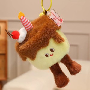 Llavero de Peluche con Forma de Comida: <span class=keywords><strong>Hamburguesa</strong></span>, Sandía y Papas Fritas - Regalo Creativo para Mochilas/Llaves, Poliéster, 17 cm, 14+ Años - Product Image 3