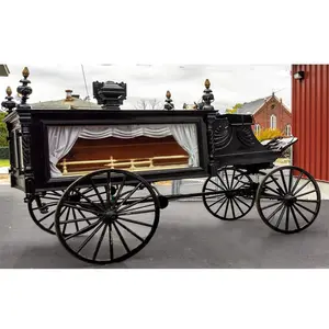 로얄 블랙 장례식 말 그려진된 캐리지 새로운 호주 블랙 장례식 캐리지 새로운 상자 유형 블랙 장례식 캐리지/Hearse