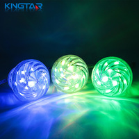 Lumières LED à pixels RVB intelligentes de haute qualité DC24V 57mm 18 LED, type cabochon, étanches IP67, adressables pour parcs d'attractions