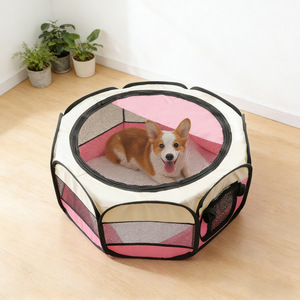 Octagonal Pet Fence <b>Cat</b> House Breathable Mesh Indoor Outdoor Folding Pet Tent Large Dog <b>Cage</b> Pet Bed - Product Image 3