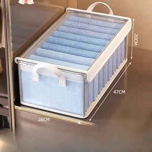 Hộp đựng quần áo gấp gọn đa năng, thiết kế mới nhất, dung tích lớn, hình chữ nhật hiện đại, chất liệu nhựa PVC có nắp đậy, dùng cho gia đình - Product Image 2