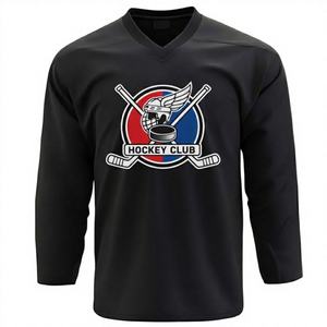 Suministro Directo de Fábrica, Camisetas de Hockey sobre Hielo Sublimadas Personalizadas, Diseño Profesional, Transpirables, Antibacterianas, 100% Poliéster, Deportivas - Product Image 1