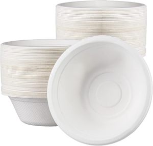 Tazón de Plástico PP Desechable, Tazones para Servir de 115 mm, Diseño Redondo Profundo y Resistente, Tazón Pequeño de Plástico para Sopa Caliente, Aperitivos y Alimentos - Product Image 1