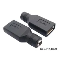 Convertidor USB a DC Hembra, 5V/12V DC5.5X2.1mm, Cable Adaptador con Conector F para Computadora Portátil, PC, Conector de Alimentación USB