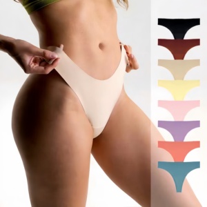 Mutandine Yoga a Vita Alta Senza Cuciture Anti-Camel Toe per Donne |   Slip sportivo a perizoma invisibile - Product Image 1
