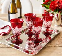 Verres à vin de mariage en verre soufflé à la main, gravés, vintage et luxueux, de couleur bleue, avec couleur et logo personnalisés
