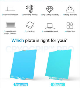 Plaque de construction Panda bleu glacier 350*350mm tôle d'acier magnétique double face PEI pour imprimante 3D Bambu Lab CR-10 <span class=keywords><strong>Sidewinder</strong></span> X1 <span class=keywords><strong>X2</strong></span> - Product Image 4
