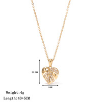 Joyería de acero inoxidable chapada en oro de 18K, collares con colgante de corazón en blanco abierto con alas de Ángel de circón a la moda para mujer