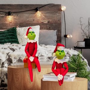 Addobbi Natalizi in Stock Elfo <span class=keywords><strong>Grinch</strong></span> in Pelliccia Verde Forniture per Feste Ornamento Mostro Verde Bambola Elfo <span class=keywords><strong>di</strong></span> Natale <span class=keywords><strong>Grinch</strong></span> - Product Image 4