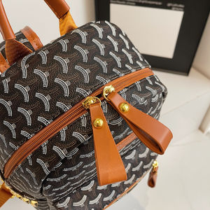 Nouveauté 2025 – Petit sac à dos unisexe classique en PU souple imprimé géométrique, imperméable, en polyester, avec fermeture éclair, portable et polyvalent - Product Image 4