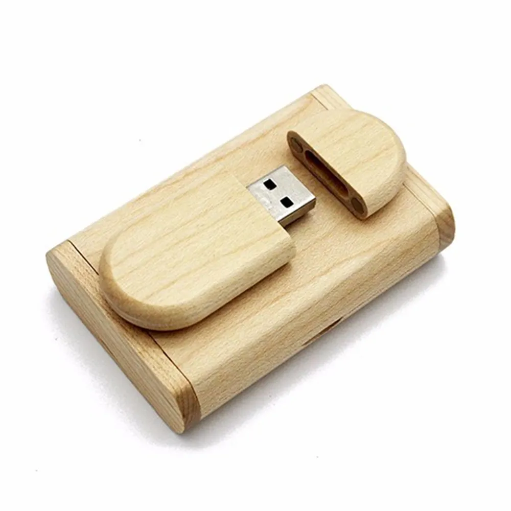 Bộ Chuyển Đổi Ổ Đĩa U Bằng Gỗ 16GB 32GB 64GB 128GB Bộ Chuyển Đổi USB Flash 2.0 3.0 Quà Tặng Đám Cưới