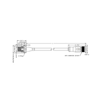 Conector M12 de 12 pines macho/hembra para montaje frontal en PCB, IP67, impermeable, con conductor de cobre y PVC, aplicación automotriz, rosca recta con tuerca