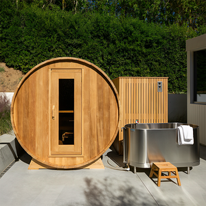 Tuin Buiten 4 Persoons Houten Vat Houtkachel Stoomsaunakamer - Product Image 4
