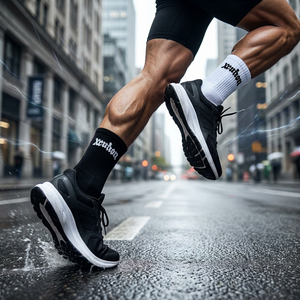 Wholesale Custom logo Breathable Grip <b>Socks</b> Custom Quick Dry <b>Moisture</b> Wicking Cotton Crew Sports <b>Socks</b> for Training - Product Image 2