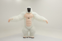 Costume de mascotte de gorille noir gonflable grand style accessoires de robe de vacances de Pâques pour la performance de poupée promenée pour les fêtes d'anniversaire