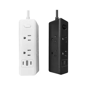 Factory 6 Outlets Power Strip US Plug Multifunction Socket With USB And Stand Extension Cable Socket Surge Protector Charger